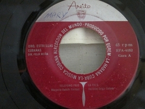 ☆試聴可 / CUBA / キューバ / 45'S / ORQ ESTRELLA CUBANAS / AREITO EPA 6182 / Felix Reina / Charanga / チャランガ