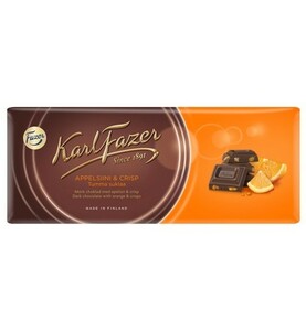 Fazer Karl Fazer ファッツェル カールファッツエル オレンジ チョコレート 21 枚 x 200gセット フィンランドのチョコレートです