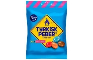Fazer Tyrkisk Peber ファッツェル ティルキスク・ペベル ホット＆サワー リコリス 1 袋 x 150g フィンランドのリコリスです