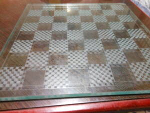 【2008A】　中古　イギリス製　クリスタルガラスチェスボード