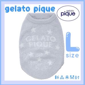 ジェラートピケ スター柄ノースリーブプルオーバー ブルーLサイズ