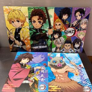 【中古品】鬼滅の刃 A4サイズ 下敷き 5枚セット