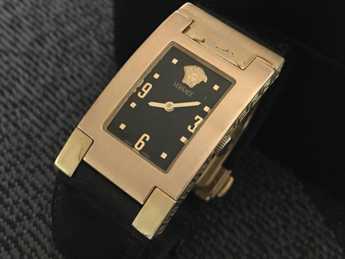 美品・稼働品】ヴェルサーチ VERSACE メデューサ コインウォッチ コンビ-