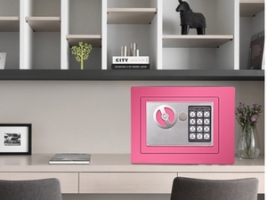  новый товар бесплатная доставка электронный сейф маленький размер сейф магазин офисная работа место для бытового использования сейф цифровая клавиатура розовый 