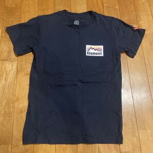 elementエレメント半袖Tシャツキッズ子供服ロゴバックプリント130紺色ネイビー