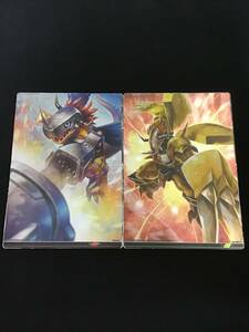 【SMP】デジモンアドベンチャー　メタリックポスター　ジャンボカードダス　2種　メタルグレイモン　ウォーグレイモン　バンダイ