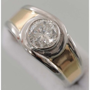 【D38】Pt900 K18 プラチナ イエローゴールド ダイヤ 1.007ct デザイン リング 指輪 中古品仕上げ済み 11.5号