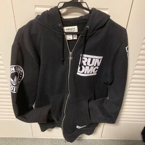 【美品】adidas RUN DMC コラボパーカー ブラック