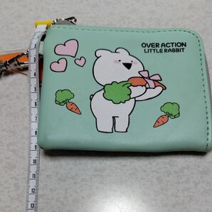 OVER ACTION LITTLE RABBIT うさぎ 財布 パスケース グリーン
