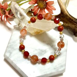 涼風紅葉(すずかぜもみじ) / レッドアゲート ジャスパー etc/ 天然石ブレスレット パワーストーン 天然石アクセサリー
