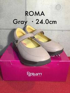 【売り切り!送料無料!】A-80 新品! Patream ROMA Gray 24.0cm パンプス/グレー/激安!!