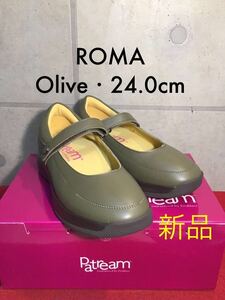 [ selling out! free shipping!]A-81-10 Patream/Olive/24.0cm/ pumps! olive! new goods! super-discount!