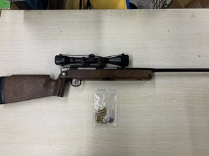 1976年製 絶版品 マツシロ TM-07 可変HOP 6mmBB排莢式エアコッキングライフル仕様 フルカスタム品 初速90.2m/s 4×40 ライフルスコープ装備