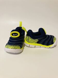  new goods * NIKE Nike Dynamo free 12cm baby shoes with translation shoes sneakers navy yellow outside fixed form including carriage 