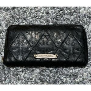 正規品!購入証明付き!CHROME HEARTS クロムハーツ キルティング ウォレット 財布