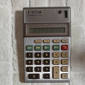 レトロ シャープ 電卓 10桁 単3電池式 計算機 昭和レトロ SHARP ELSI MATE EL−306