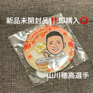 新品 山川穂高 食欲の秋ver 2025 若鷹ガチャ 缶バッジ 福岡ソフトバンクホークス