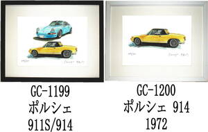 GC-1199 Porsche 911S/914/GC-1200 Porsche 914 Limited Print 300 копий 300 экземпляров, разделенных на автограф, ● Выберите писателя Hira Right Monster.