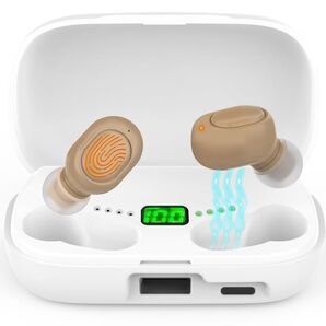 集音器 高齢者 簡単操作 自動電源ON/OFF 4段階音量調整 音声拡聴器 残量表示 両耳対応 人間工学設計 日本語取扱説明書