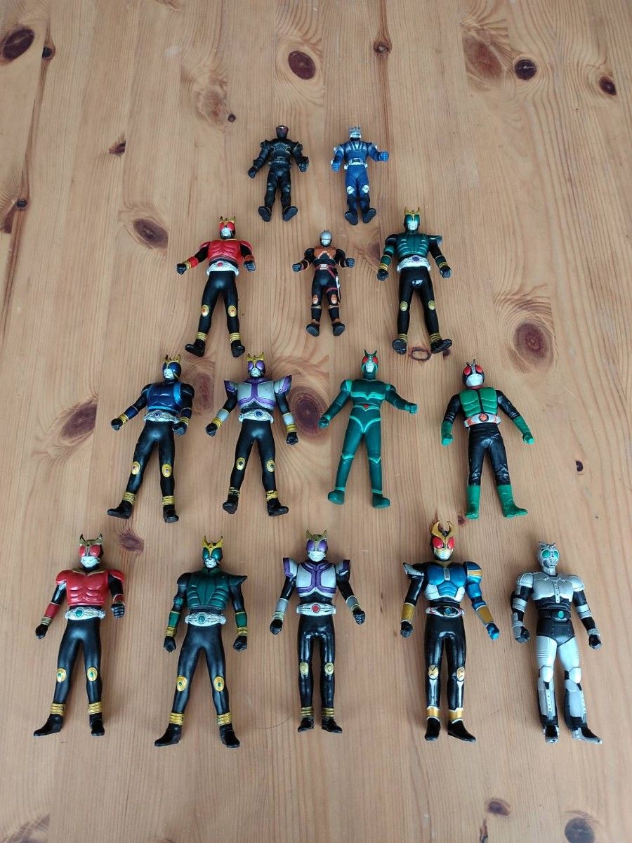 仮面ライダーなど　フィギュア　ソフビ　14体