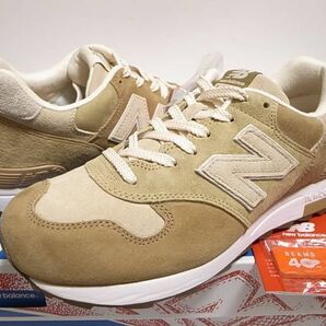 【送料無料 即決】BEAMS x NEW BALANCE CM1400BB 27.5cm US9.5新品ビームス 40周年記念コラボ別注限定 マルチ 左右非対称 ベージュスエード