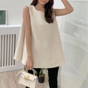 美品 BIRTHDAY BASH バースデーバッシュ ツイード ノースリーブ