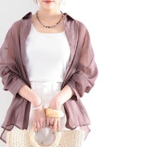 CLASSICAL ELF クラシカルエルフ 上品な光沢感 シアー ビッグ シャツ