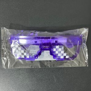 ピクセルメガネ パープル 未使用 LED発光