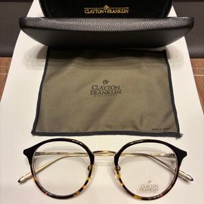 ☆新品未使用☆ CLAYTON FRANKLIN クレイトンフランクリン616 BKDH 藤井風 眼鏡 メガネケース・クロス付