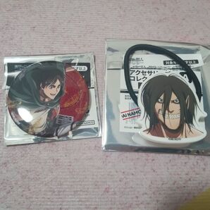 進撃の巨人 Attack on Memory 〜記憶への進撃〜 バンダイナムコ グリッター缶バッチ アクセサリーゴム エレン