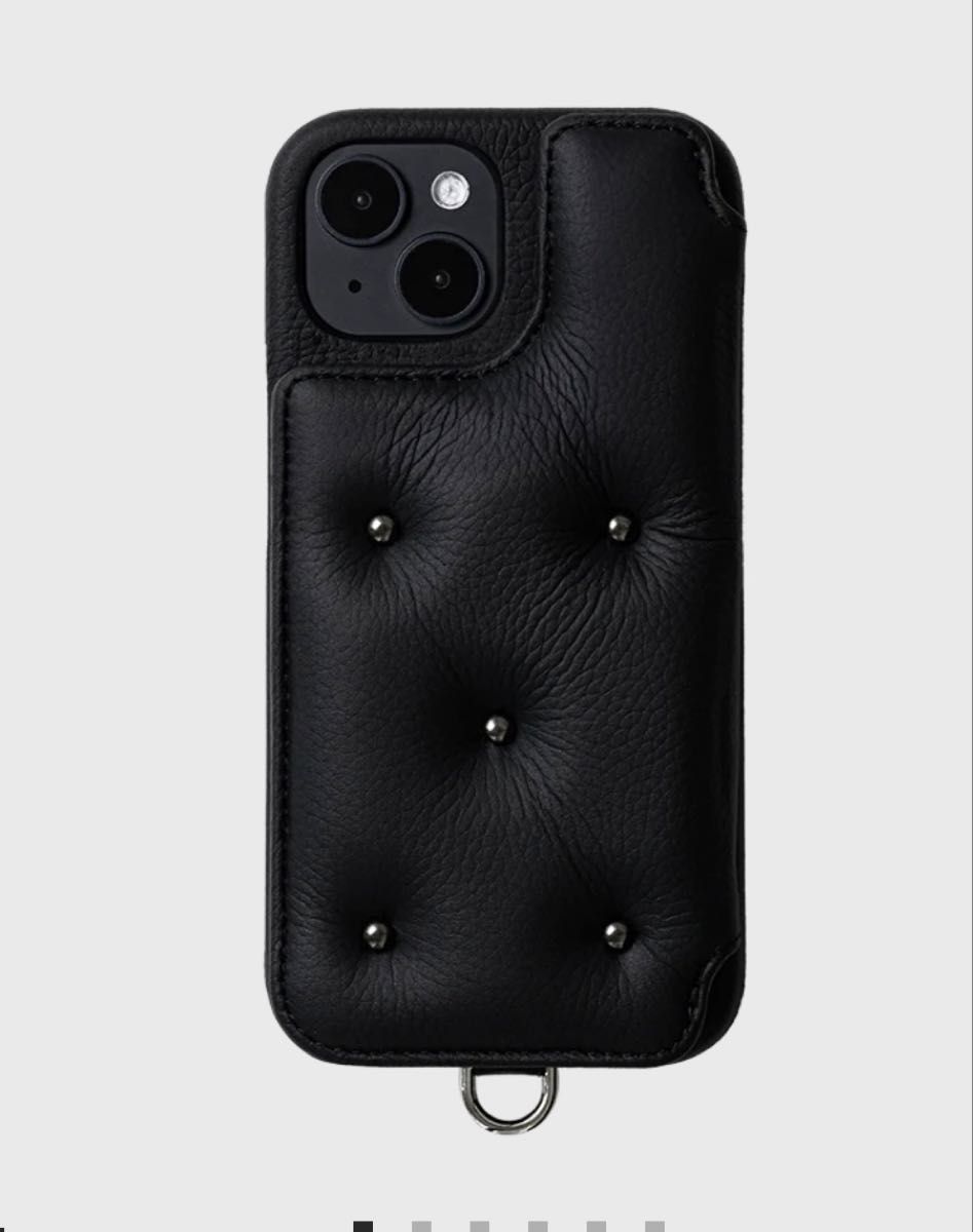 未使用 SOPHNET. x DEMIURVO DEMIU デミウルーボ SOPH.別注BALLON LEATHER QUILTING PHONE CASE for iPhone14
