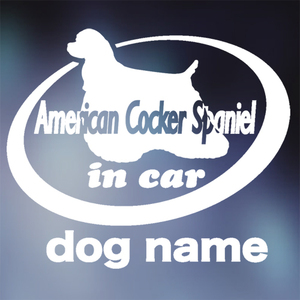  american * Cocker * spaniel in car sticker. dog sticker.