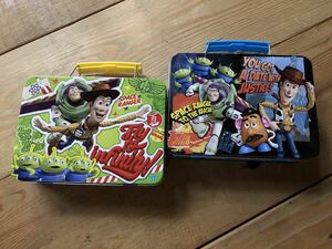 缶ケースTOY STORYキャリートランク アタッシュ バック 2個まとめてセット LIGHTYEAR BUZZバズポテトヘッド ウッディーピクサー旅行バッグ