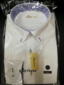 DeepOcean メンズ 長袖Yシャツ⑭首周り41 形態安定 ビジネス サラリーマン 会社員