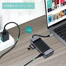 USB C VGA HDMI 8IN1 usb cハブ 優れた放熱性 usb type c ハブ Type C HDMI VGA 同時にビデオ出力 USB-Cハブ ipad pro 2018_画像4