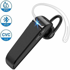 Yibaision BluetoothV5.0イヤホン16時間通話ステレオ高音質マイク内蔵ハンズフリー通話CSRチップノイズキャンセリング搭載左右耳兼用片耳型