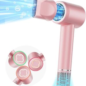 ドライヤー 高濃度マイナスイオン 選べる8モード 冷温リズム 早乾 ピンク