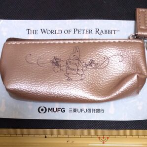 新品 ピーターラビット フラットポーチ MUFG 三菱UFJ信託銀行 ノベルティ 印鑑ポーチ オマケ(ハガキ5枚付)