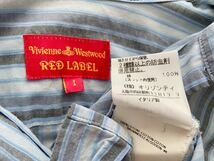 Vivienne Westwood size1 イタリア製シャツブラウス 長袖 ストライプ red label ヴィヴァンウエストウッド レッドレーベル_画像5