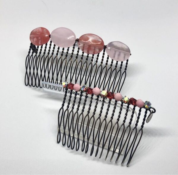 レーヌクロード ヘアコーム ピンク 2個セット