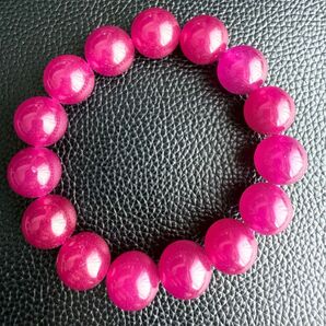 鮮やかなピンク系 トルマリン 14mm ブレスレット