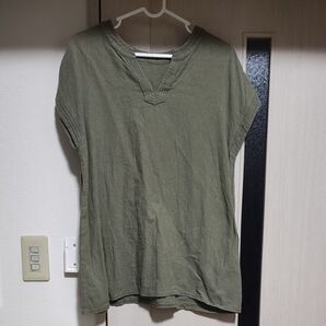 クラシカルエルフ レディース 半袖 トップス 麻 綿 カーキ Sサイズ