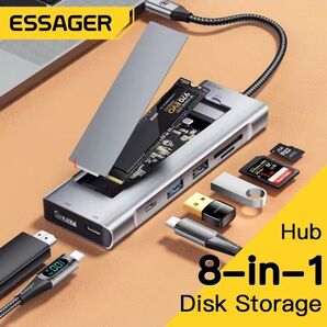 ESSAGER ハブ SSD エンクロージャー 8 IN 1