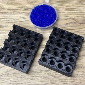 ミニ四駆 モーター収納 32個 防湿 シリカゲル ケース フタとま対応 ブラック