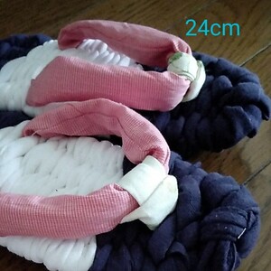 布ぞうり ハンドメイド 24.0cm 24cm 布草履③