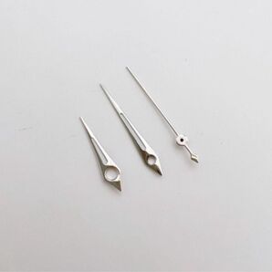 SEIKO NH35 NH36 等用 シルバー針セット★シンプルデザイン★緑夜光