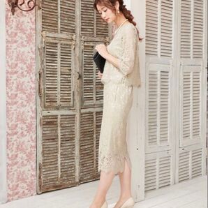 未使用美品dresss labレースセットアップ結婚式二次会パーティー長袖7部袖司会スーツフォーマルienaropeplage