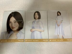 乃木坂46 2020.June-IV シフォンワンピ 生写真 中田花奈 3種コンプ