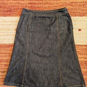 レナウンTWO:C デニムスカート ひざ丈 Lサイズ