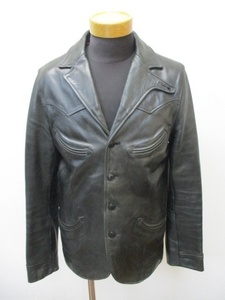 WEST RIDE Leather Tailored Jacket Goat Skin 中古 サイズ 38 ウエストライド ゴートレザー テーラードジャケット アメカジ バイカー
